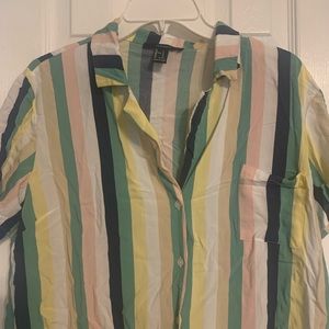 Forever 21 pastel striped t shirt dress